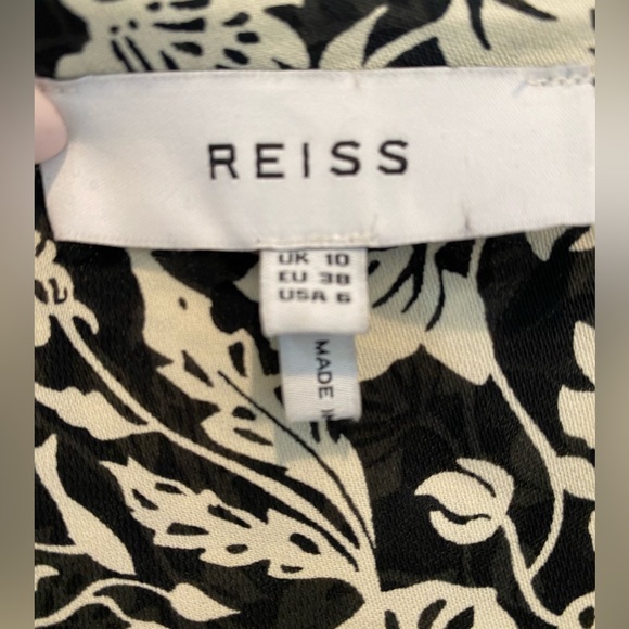 NWOT REISS Micah Printed Long-Sleeve Midi  Dress - Picture 14 of 15